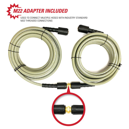 Simpson Cleaning 40225 Morflex Series 3700 PSI Pressure Washer Hose, Cold Water Use, 5/16 Inch Inner Diameter, 25 Feet, Natural