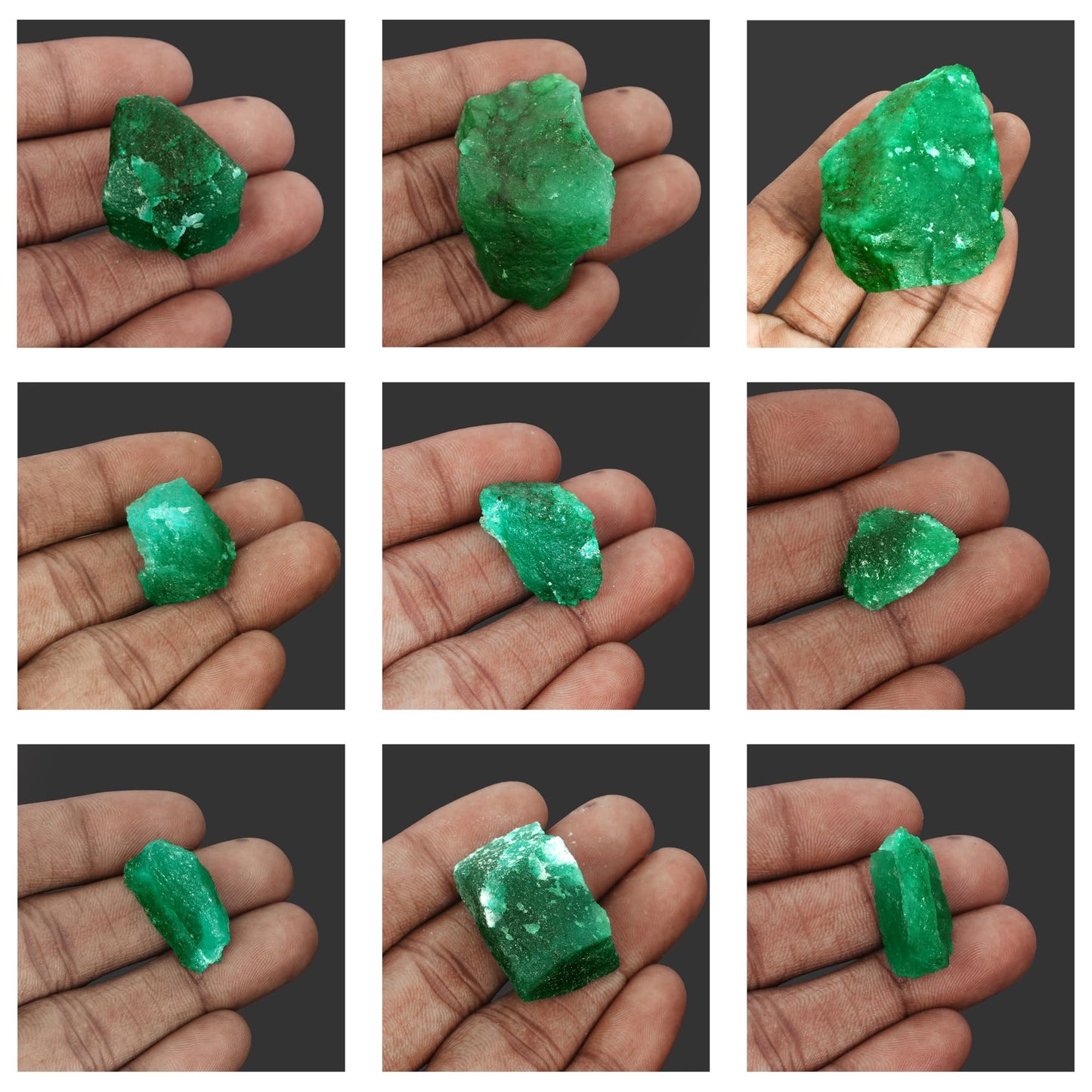 GEMHUB Rare Green Emerald Crystals and Healing Stones 842.50 Carat Natural Raw Lapidary Cabbing Rough Gemstones for Jewelry Making