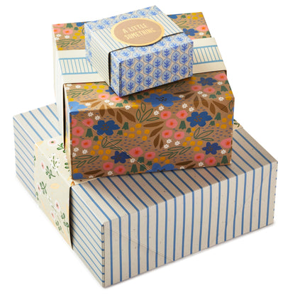 Hallmark Gift Boxes 3-Pack Assorted Sizes (Flowers and Stripes) for Valentine's Day, Birthdays, Bridal Showers, Mother's Day, Best Friends, Gifts for Her, Wrapped Treats and Cookies
