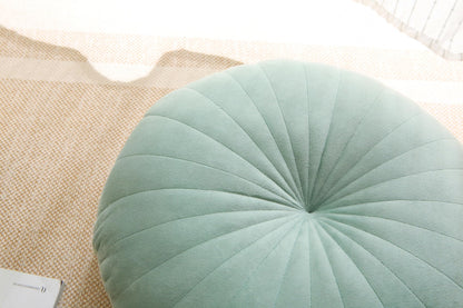 MolynnChic Floor Pillow Meditation Cushion Round Large Floor Pillows Seating for Adults, Velvet Thick Floor Cushions for Yoga Living Room Balcony Outdoor Tatami 18inch（Green）