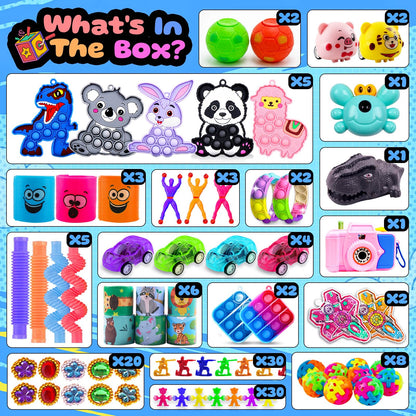 Kiss Monkey Party Favors for Kids 8-12 4-8, 640 PCS Fidget Toys Bulk, Prize Treasure Box Toys for Classroom, Goodie Bags Stuffers for Kids, Birthday Gifts, Carnival Prize, Pinata Stuffers