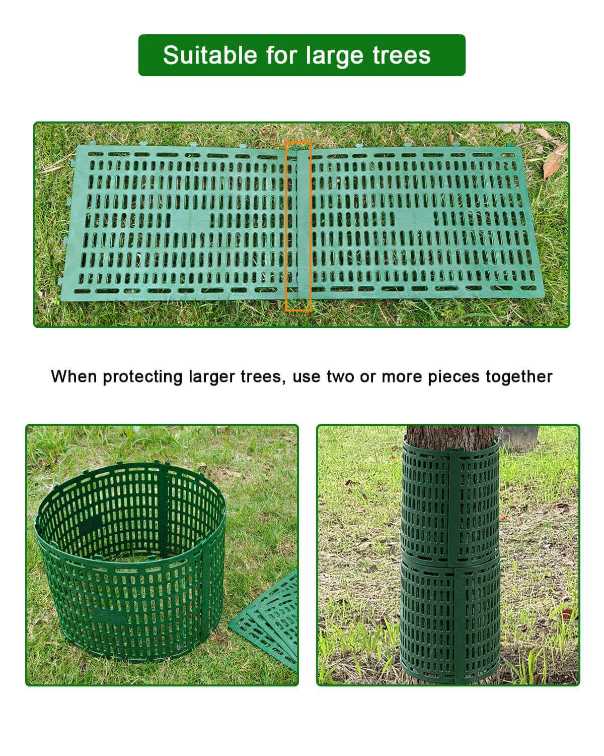 Tree Trunk Protector Guard - 6Pcs Splicable Bark Protectors, Breathable Wildlife Protection
