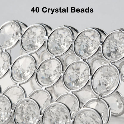 Feyarl Crystal Business Card Holder Stand Office Business Name Cards Display Sparkly Desktop Gift Card Photo Organizer Storage for Office Meeting Desk Front