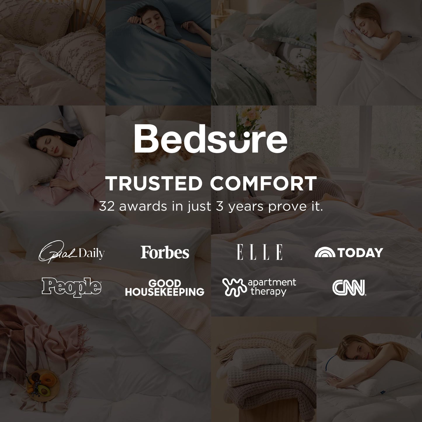 Bedsure White Duvet Cover Queen Size - 3 Pieces Prewashed Cotton-Like Polyester Extra Soft Bedding Set, Includes 1 Duvet Cover 90x90 Inches with Zipper Closure & 2 Pillow Shams, Comforter Not Included