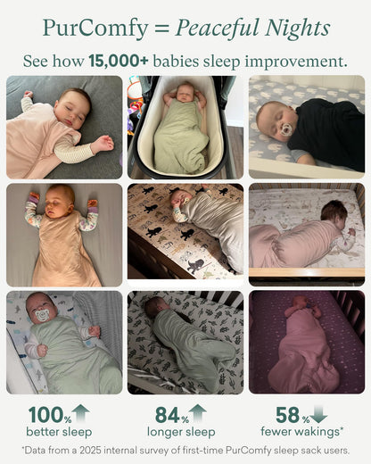 PurComfy Supersoft Sleep Sack 1.0 TOG, Premium Bamboo Viscose Baby Sleeping Bag, 2-Way Safe Zipper Sleep Sacks 6-15 Months (Forest)
