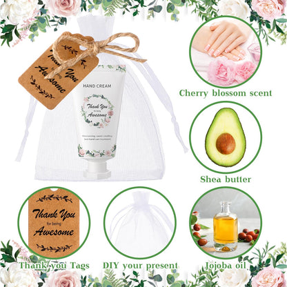Dansib 24 Sets Employee Appreciation Gifts Hand Mini Lotion Bulk Travel Size Hand Cream Inspirational Thank You Gifts for Employee Staff Teachers Coworkers Team Nurse(Elegant)