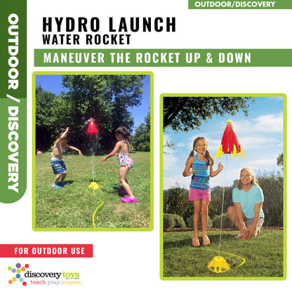 Discovery Toys Hydro Launch Water Rocket Outdoor Sprinkler Toy w/Hand Throttle Control | Kid Powered Learning | STEM Educational Toy Learning & Childhood Development 5 Years and Up | Summer Toy