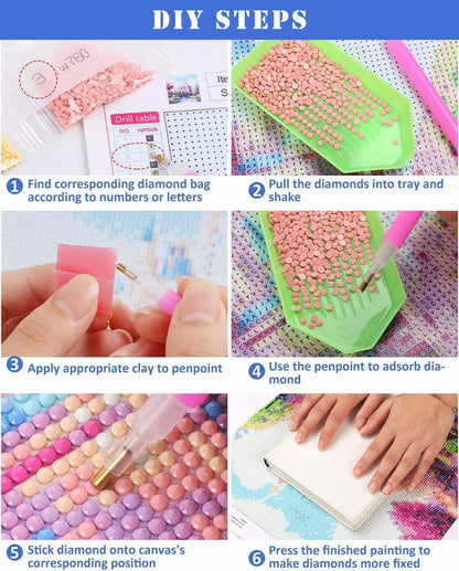 DIY Diamond Painting Diamond Art, 5D Bear Full Drill Cross Stitch Embroidery Kits