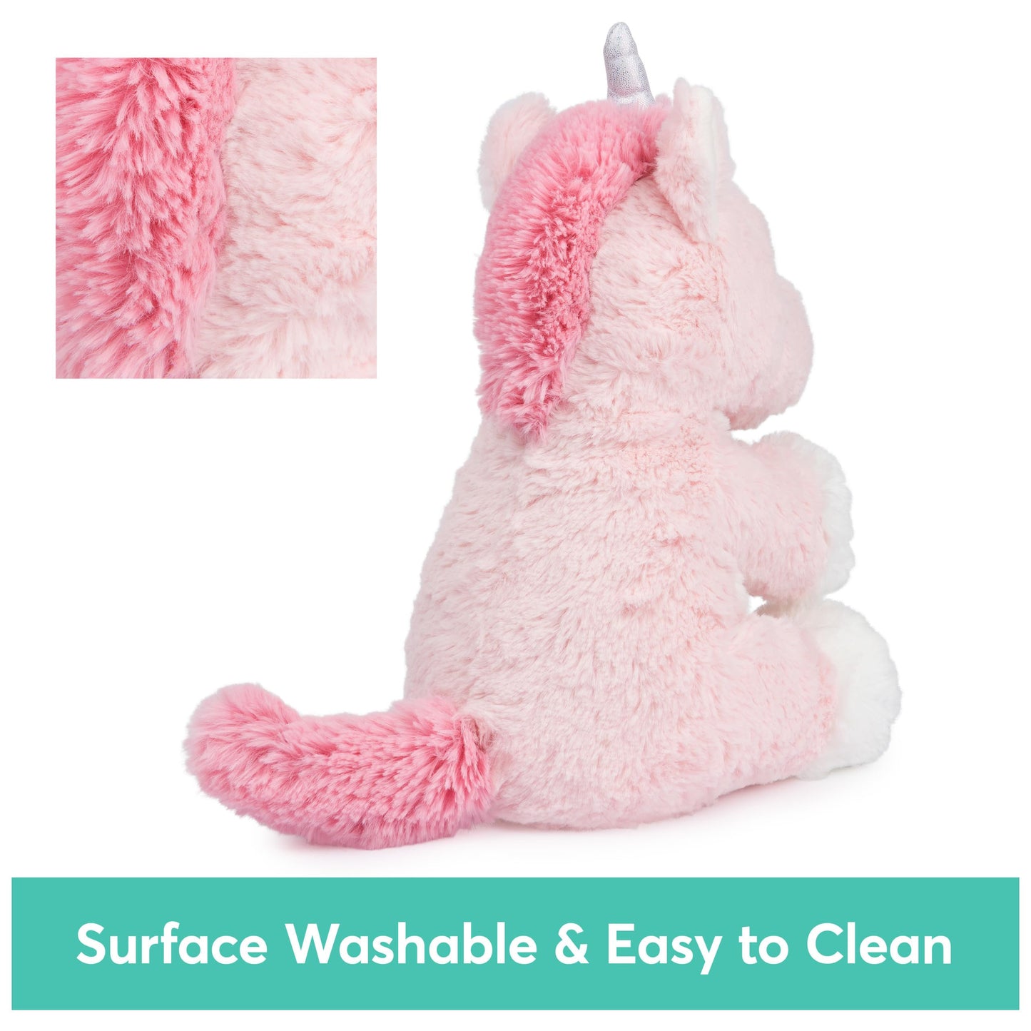 GUND Baby Alora The Unicorn Animated Plush, Singing Stuffed Animal Sensory Toy, Sings ABC Song and 123 Counting Song, Pink, 11”