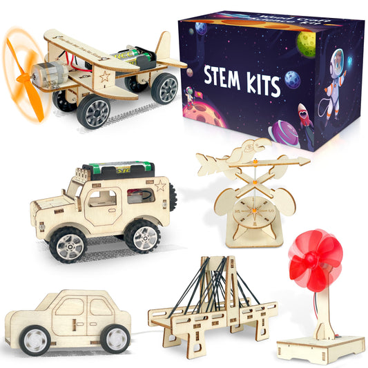 LINAYE 24 Packs STEM Kits for Kids, 6 in 1 Treasure Box Toy Stem Projects Crafts for Kids Age 8-12 Valentines Gifts for Classroom Science Birthday Party Favors Gifts for Boys Girls Ages 8 9 10 11 12