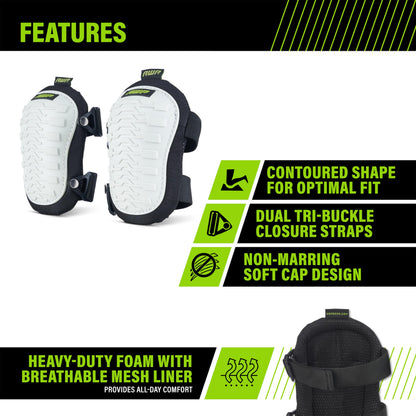 AWP Non-Marring Knee Pads with Heavy Duty Foam Padding for Sub-Floor/Underlayment and Tile, Knee Pads with Breathable Air-Mesh Interior for All-Day Support & Stability, One Size | 1L-324-1
