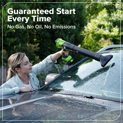 Greenworks 24V (270 CFM / 130 MPH) Brushless Compact Leaf Blower, Powerful for Yard, Patio, Deck and Driveway Cleanup, Includes 3.0Ah USB-C Battery and GaN Charger