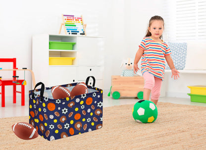 MAIZMZ Kids Hamper Storage Bins Organizer Toy Box Laundry Basket Large Canvas Collapsible Chest for Home/Dorm/Kitchen/Pet/Office/Closet/Shelf/Gift Baskets