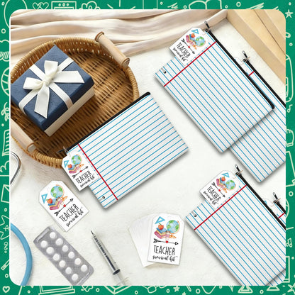 30 Set Teacher Survival Kit Supplies Includ Makeup Bag Card and Hemp Rope Appreciation Gifts for Teachers' Day Valentine's Day Back to School and First Day of School