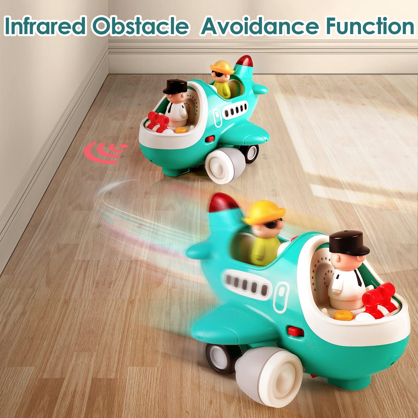 iPlay, iLearn Baby Airplane Toys, Cool Remote Control Plane Toy for Toddlers 2-3, Infant Musical RC Helicopter W/Light Sound, Birthday Gifts for 18 24 Month 2 3 4 Year Old Boy Girl Kids Children