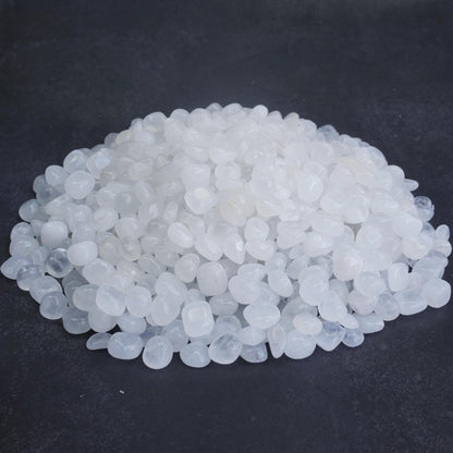 XMHOME 3 Pounds Clear Quartz Tumbled Stones Bulk - Polished Crystal Stones for Vase Filler, Healing, and Decoration Pebbles