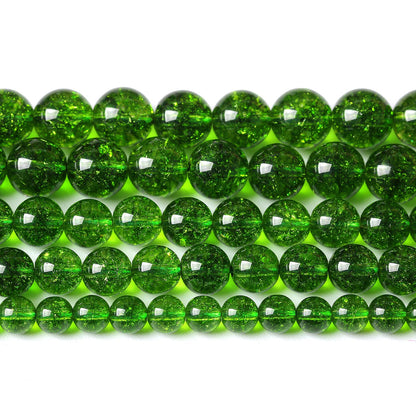 45PCS 8MM GreenCrystal Quartz Gem Energy Crystal Healing Jewelry Making Natural Stone Beads DIY (Green Crystal, 8MM)