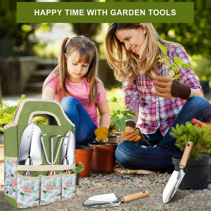 Kynup Garden Tools, 7 Piece Gardening Gift for Women, Gardening Tool Kit, Gardening Hand Tools Set, Gardening Supplies, Essentials, Garden Stuff, Thickened Stainless Steel, Rust-Proof