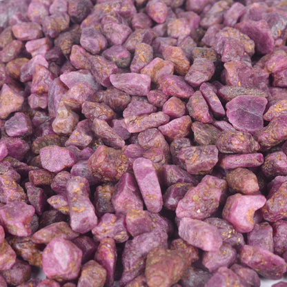 GEMHUB 100 Ct Star Ruby Rough Stones Set of 10 Pcs - Raw Rocks Perfect for Tumbling, Lapidary Polishing, Reiki, Crystal Healing and Craft Gemstone Beads