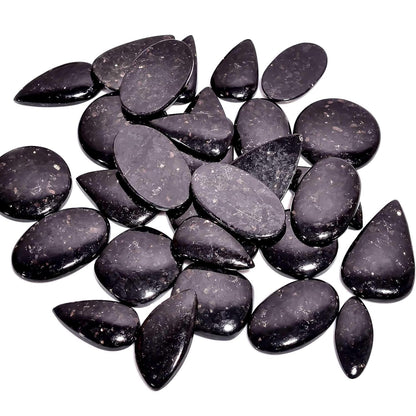 GEMKORA 100 carats Natural Golden Nuummite Gemstones Wholesale Cabochons Lot, Jewelry Making Loose Gemstone, Polished Gems, DIY, Wire Wrapping, Healing Crystals, Bulk Deal 2 to 3pcs