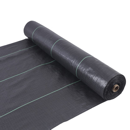 EXTRAEASY 6ft x 100ft Garden Weed Barrier Landscape Fabric,Weed Block Fabric Heavy Duty 3.2OZ,Woven Mulch for Landscaping Ground Cover Weed Control Fabric, Black Garden Bed Liner