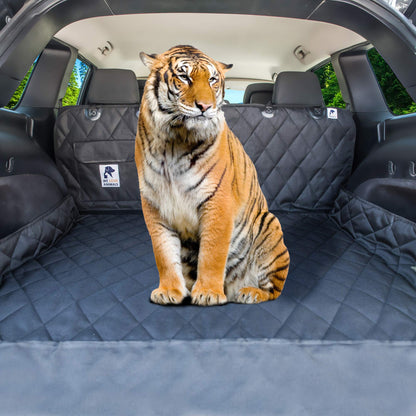 SUV cargo liner for dogs, Dog Car Seat Cover For Back Seat, Nonslip trunk mat, Waterproof Car Seat Protector for Dogs, Durable cargo cover with Bumper Flap, Dog Accessories, Easy to Install & Clean