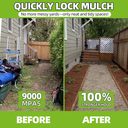 Shabebe Rock & Mulch Bond 2 Gallon, Super Concentrated Gravel & Mulch Binder for Landscaping, Water-Permeable, Pet-Safe When Dry, Weather-Resistant Mulch Lock for Gardens & Pathways