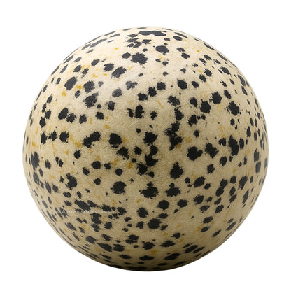 Amazing Gemstone Dalmatian Jasper Crystal Ball with Stand - 2 Inches Crystal Sphere Meditation Balls for Witchcraft and Decorative Balls