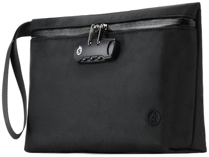 Smell Proof Bag with Combination Lock, Container Box Odor Proof Safe Travel Storage Case Odorless Organizer Gift for Friend, Black