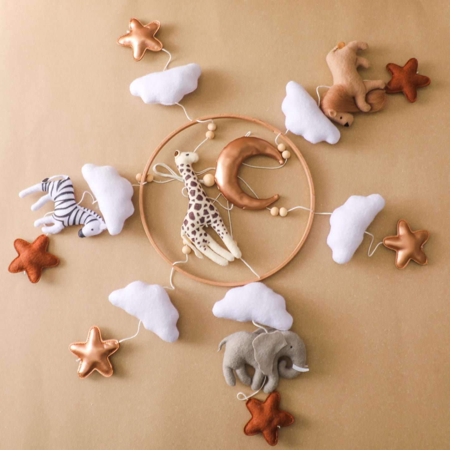Ikubigu Baby Mobile for Crib, Baby Crib Mobile for Boys Girls, Baby Mobile for Bassinet, Boho Nursery Mobile, Nursery Decor Theme for Infant Bedroom Hanging, Gender Neutral Baby Gift