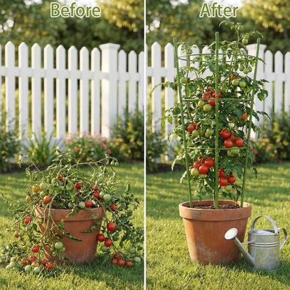 4 Pack Garden Tomato Cage for Pots, 24" Metal Tomatoes Cages Plant Support with Stable Support Rings (24")