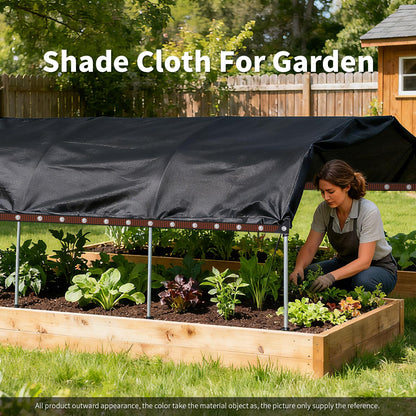 90% Shade Cloth,9.8x19.7ft Tear Resistant Sun Shade Net with Reinforced Grommet,Durable Garden Shade Tarp Cover for Greenhouse,Plant Cover, Chicken Coop,Patio and Pergola,Black