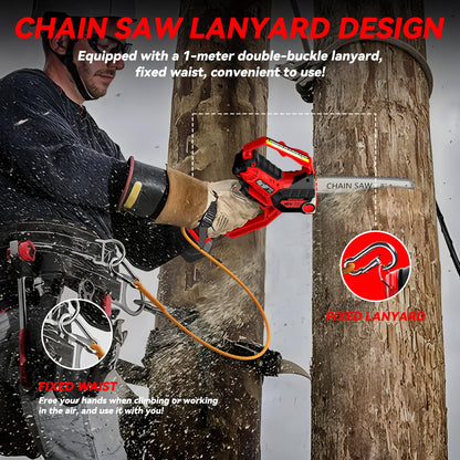 Mini Chainsaw for Milwaukee Battery, 8-Inch and 6-Inch 2-in-1 Cordless Electric Chainsaw with Brushless Motor and Auto-Oiler, 800W Hand Chainsaw for Tree Pruning Wood Cutting (No Battery)