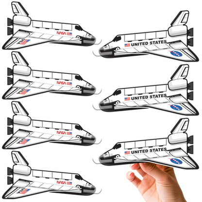 ArtCreativity Space Shuttle Gliders, Set of 24, Flying Toys for Boys & Girls, Made of Foam Material, Outdoor Toys for Children, Outer Space Party Favors for Kids, Great for Indoor & Outdoor Play