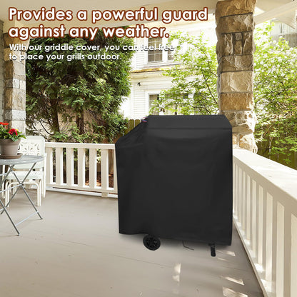 Agustone 35 Inch Grill Cover for DNKMOR Barrel Charcoal Grill with Side Table, Waterproof Cover for Kendane Outdoor BBQ Grill with Side Shelf, Backyard Camping BBQ Accessories - 35x24x39 Inch
