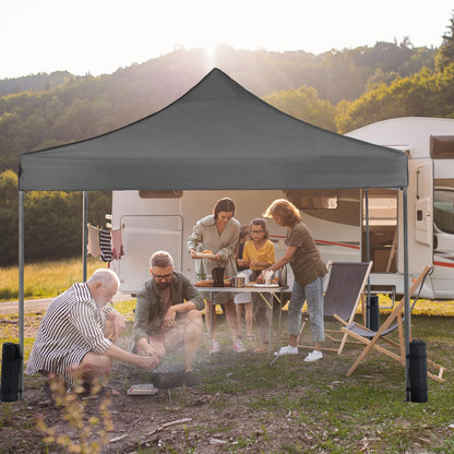 KMFurnila 10x10 FT Pop Up Canopy, Easy Up Canopy Tents for Camping Parties Events, Patio, Beach, Backyard Portable Outdoor Shelter Heavy Duty Instant Sun Shade with Sand Bags