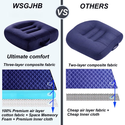Seat Cushions for Office Chairs, Desk Chair Cushion for Long Sitting, Office Chair Pad Sitting Seat Pillow for Office Chair, Trucks,Car, Home,Wheelchair, Angle Lift Seat Cushion