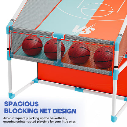 2-Player Arcade Basketball Game Set,Upgraded Indoor Hoop with LED Light Electronic Scoreboard 4 Balls,Carnival Games Sports Toys Kids 3-10 for Home Party Backyard Outdoor Boys Girls Toddlers Gifts