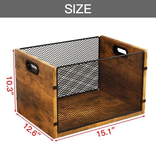 AEEHFENG Hanging File Folder Organizer Filing Box with Handles File Organizer Holder for Desk Space-Saving Storage Bin for Letter Size – Open Design for Quick Access & Efficient Organization