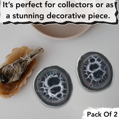 Amazing Gemstone Septarian Nodule Crystals and Healing Stones Mineral Specimen - Premium Semi Precious Gem Stones for Spiritual Growth - Healing Crystals Geode Clusters for Meditation