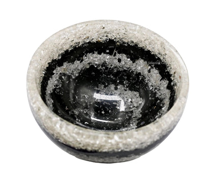 Amazing Gemstone - 3" Orgonite Black Tourmaline & Clear Quartz Crystal Bowl for Meditation, Crystals and Healing Stones Gift and Protection