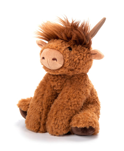 The Petting Zoo Highland Cow Plushie Stuffed Animal, Gifts for Kids, Wild Onez Wildlife Animals, Cow Plush Toy, 9 inches
