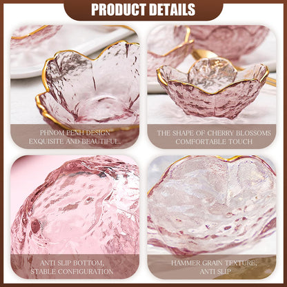 ziyue Incense Holder for Sticks and Backflow Incense, Handmade Glass Cherry Blossom Incenses Stick Holder with 9 Incenses Holes Incenses Burner Ash Catcher Ideal for Incense Burning, Home & SPA Decor
