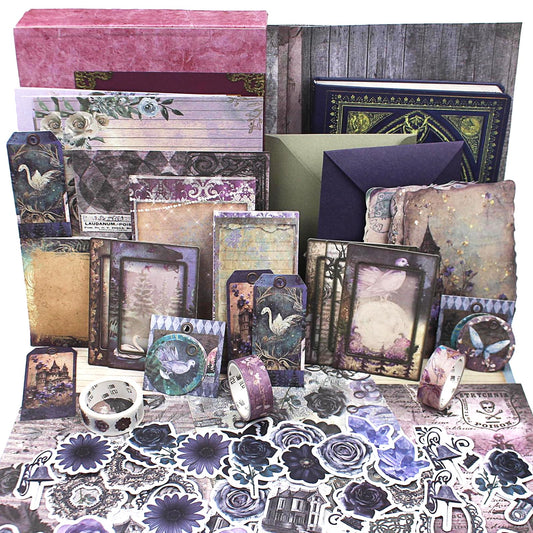 Diuhofart Ultimate Vintage Scrapbook Supplies & Junk Journal Kit - A6 Retro Notebook, Aesthetic Stationery Supplies, Craft Gift Set for Women, Perfect for Journaling & Scrapbooking