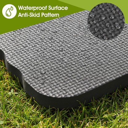 PercyEffie 6 PCS Gardening Kneeling Pad, Thick Knee Mat Waterproof Foam Knee Pads Kneeler Mat for Long Gardening Hours,Cleaning, Yoga, Praying, Exercise 16'' x7''x 1'' Black