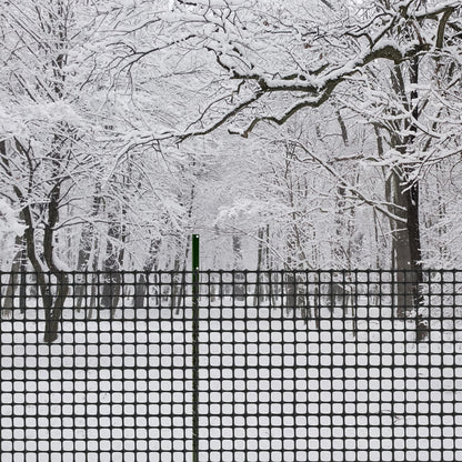 Plastic Fence Animal Barrier,3.3x66ft [Heavy Duty] Outdoor Safety Snow Plastic Fencing Roll Temporary Fencing,Reusable Garden Netting for Construction Dog Rabbits Chicken (Black)