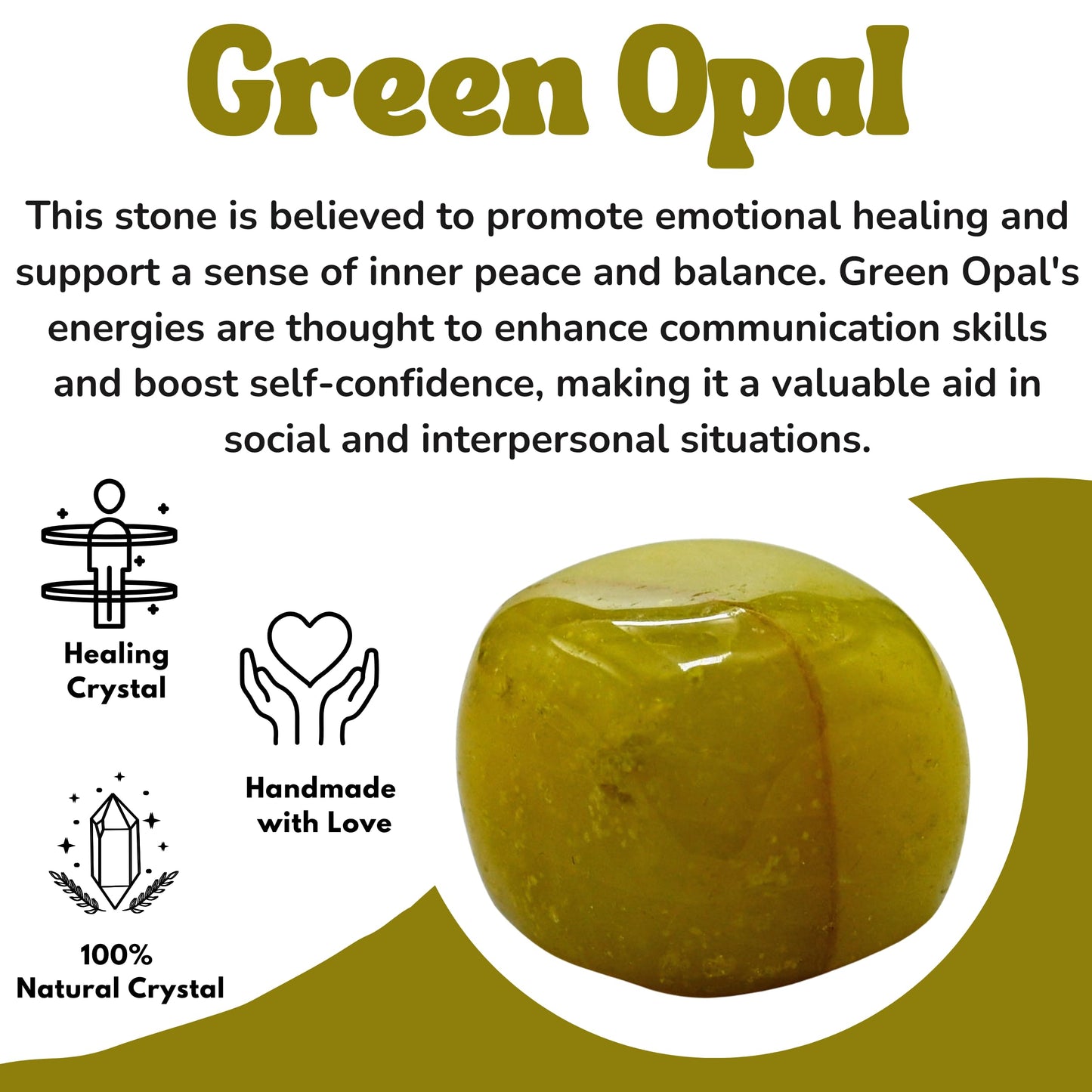 Amazing Gemstone Green Opal Crystals and Healing Stones Tumbled - 1000+ Carats Green Opal Stone, Natural Healing Stones for Energy Balance, Stress Relief - Premium Polished Gems Rocks for Meditation