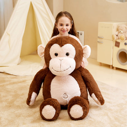 IKASA Giant Monkey Stuffed Animal Plush Toy,Large Big Jumbo Soft Toys,30" Huge Size Cute Fluffy Plushy Fat Oversized Plushie,Gifts for Kids Girls Boys