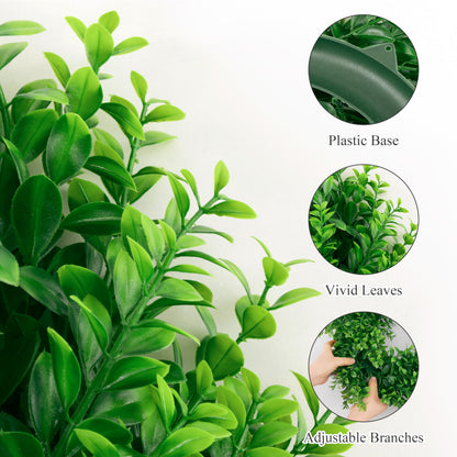 U'Artlines 17inch Front Door Wreaths Artificial Spring Summer Greenery Hanging Garland for Home Wedding Wall Window Decoration (17'inch Boxwood,1)