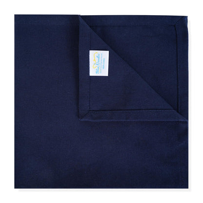 Blue Needles Solid Cloth Napkins Set of 12 Navy Blue 100% Cotton Dinner Napkins 18x18 inches - Reusable, Absorbent & Washable Linen, Ideal for Wedding Events Farmhouse Parties Hotel & Everyday Use